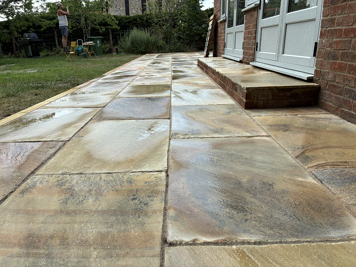 Fossil Indian Mint Sandstone Patio Fossil Indian Mint Sandstone Patio