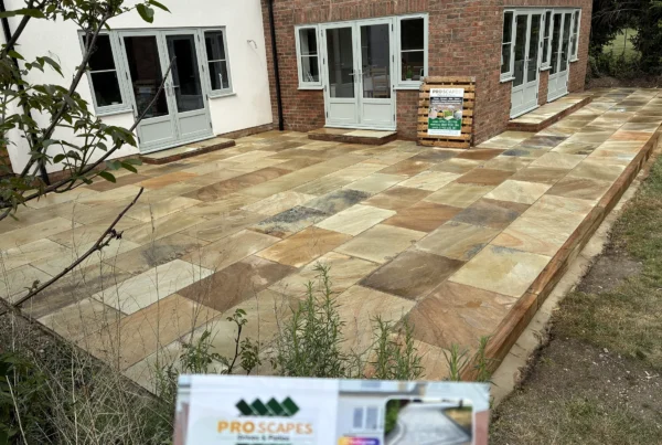 Patio Installation - Fossil Mint Indian Sandstone