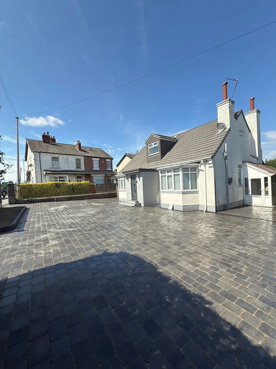 Completed Marshalls Drivesett Tegula block paving driveway installation by Pro Scapes Completed Marshalls Drivesett Tegula block paving driveway installation by Pro Scapes