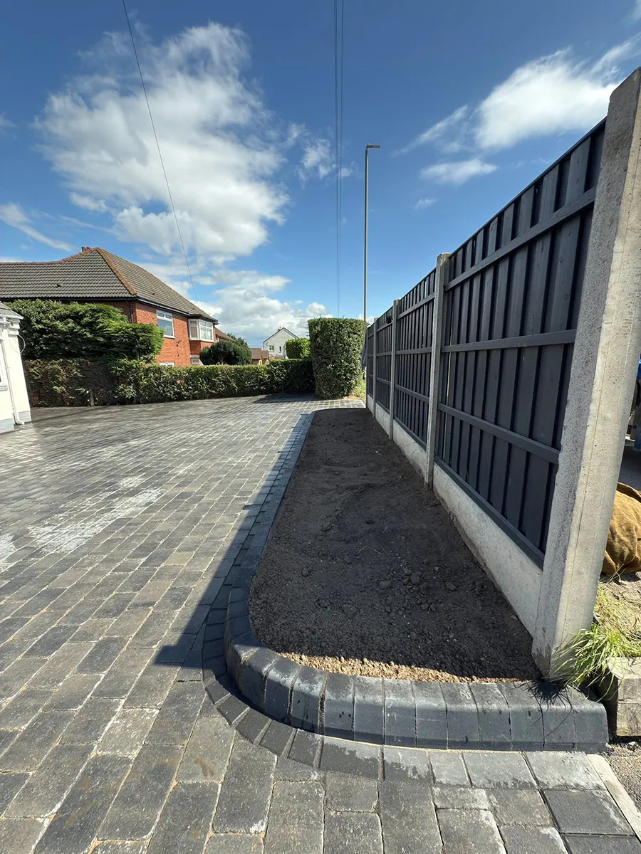 Completed Marshalls Drivesett Tegula block paving driveway installation by Pro Scapes Completed Marshalls Drivesett Tegula block paving driveway installation by Pro Scapes